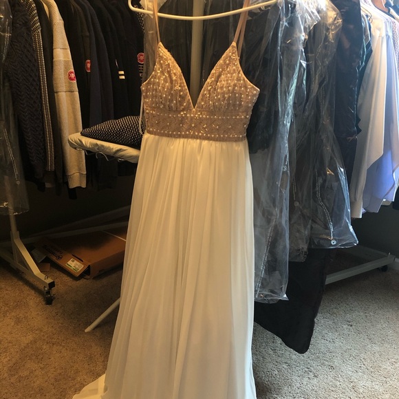 Macy’s White Prom Dress - Picture 3 of 6